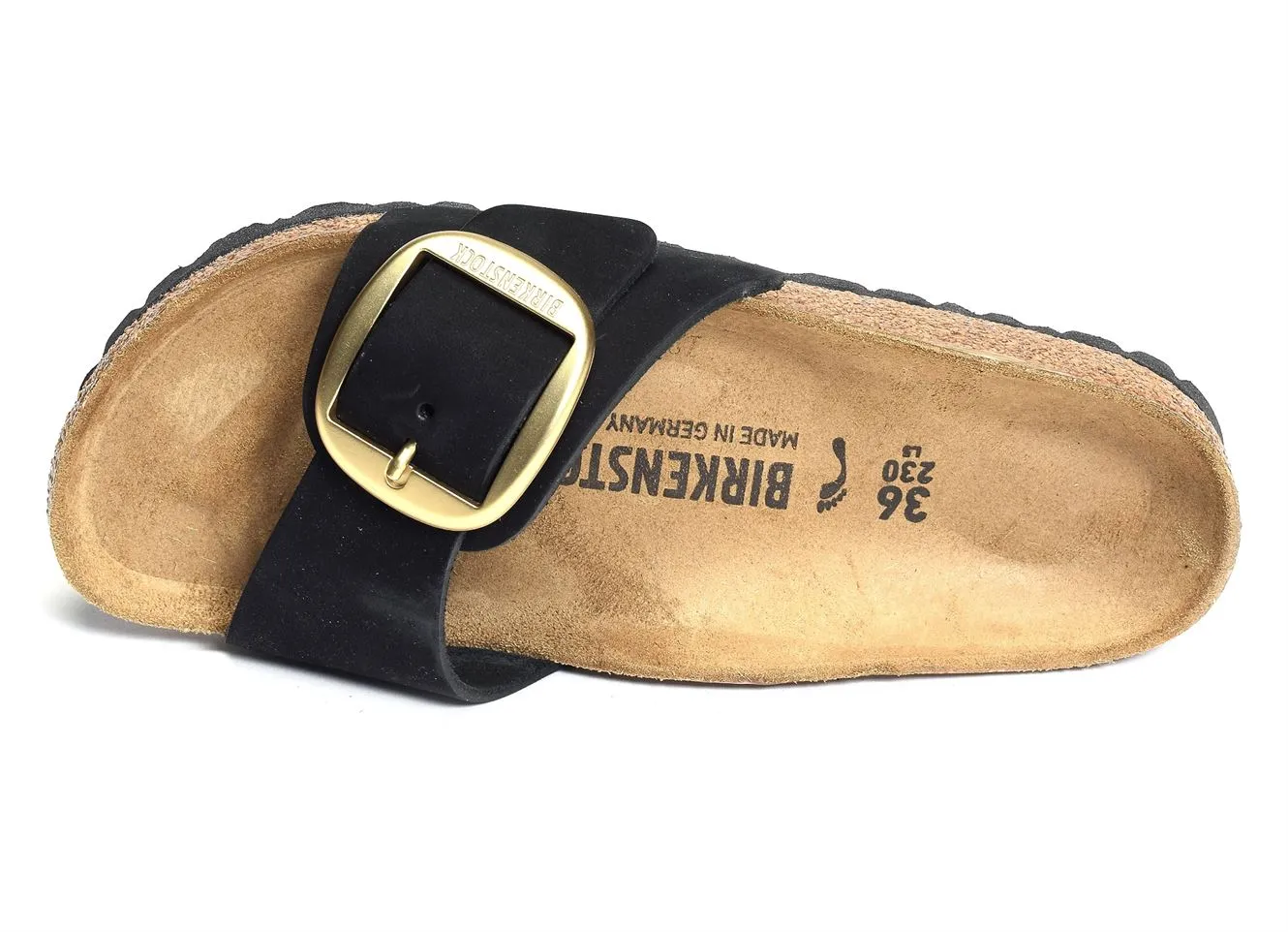 mules et sabots Birkenstock  Madrid big buckule lenb noir 