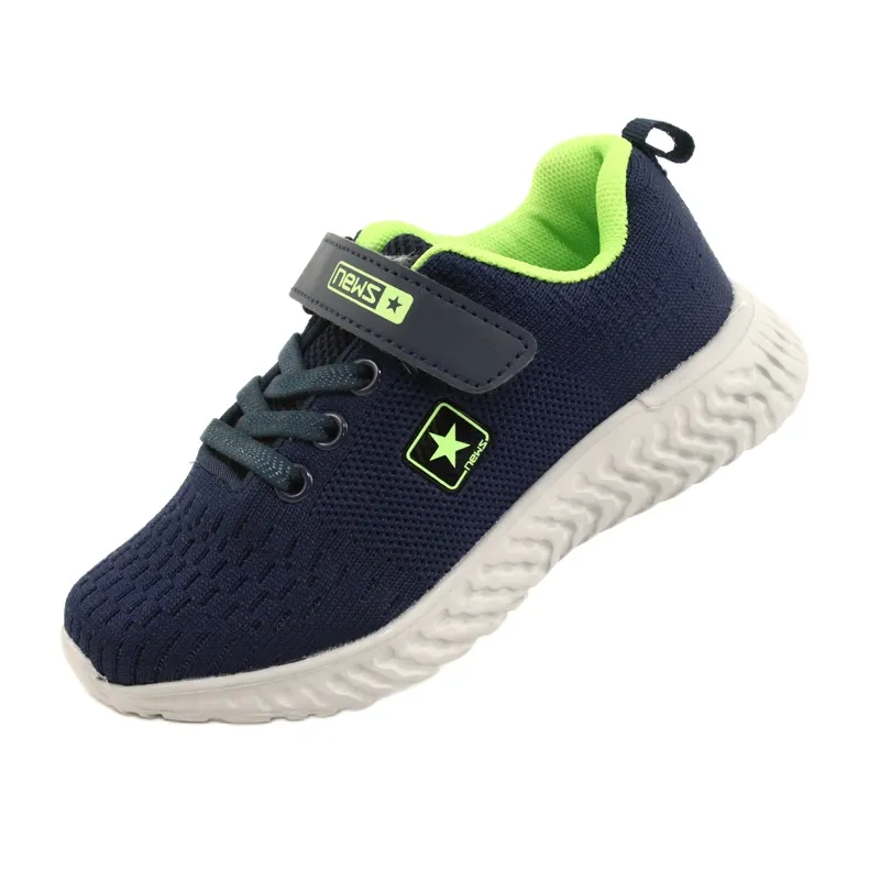 NEWS Chaussures de sport à scratch 22DZ23-4843-M Bleu marine