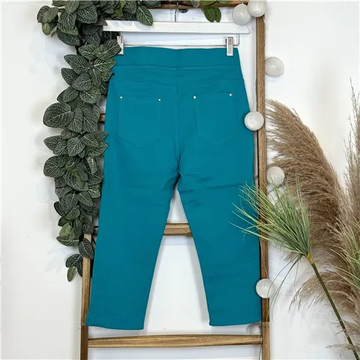 Pantacourt Christy Été Bleu Turquoise - Bleu Clair