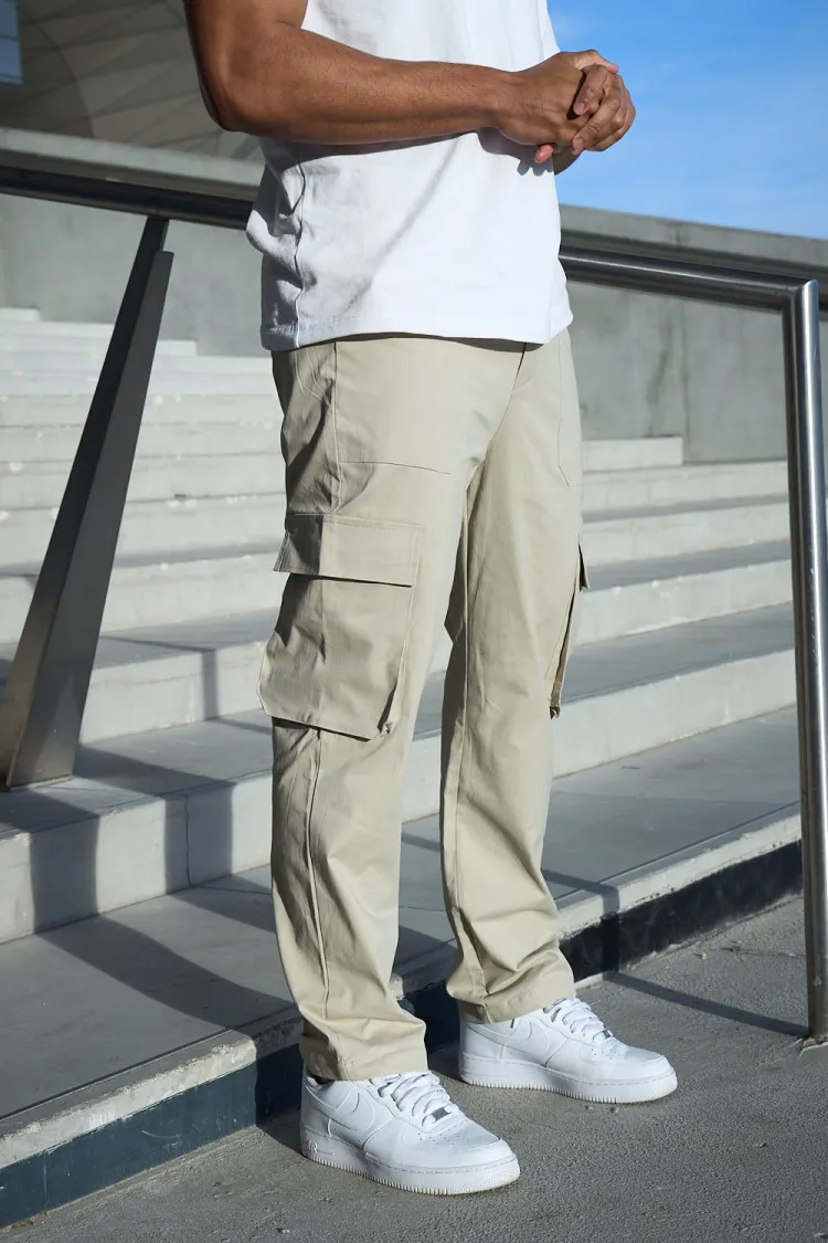 Pantalon cargo beige