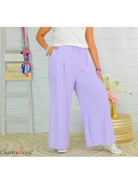 Pantalon DOMI été lilas