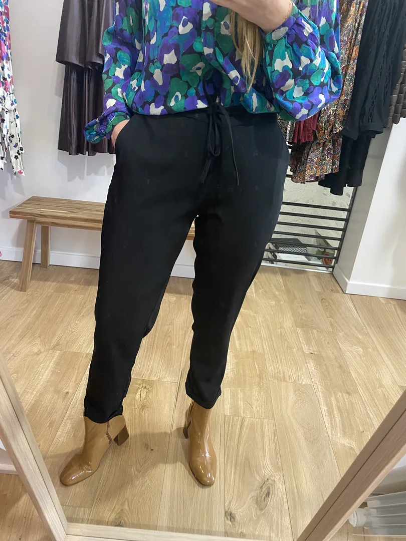 Pantalon fluide Viasna - Noir - SUN VALLEY