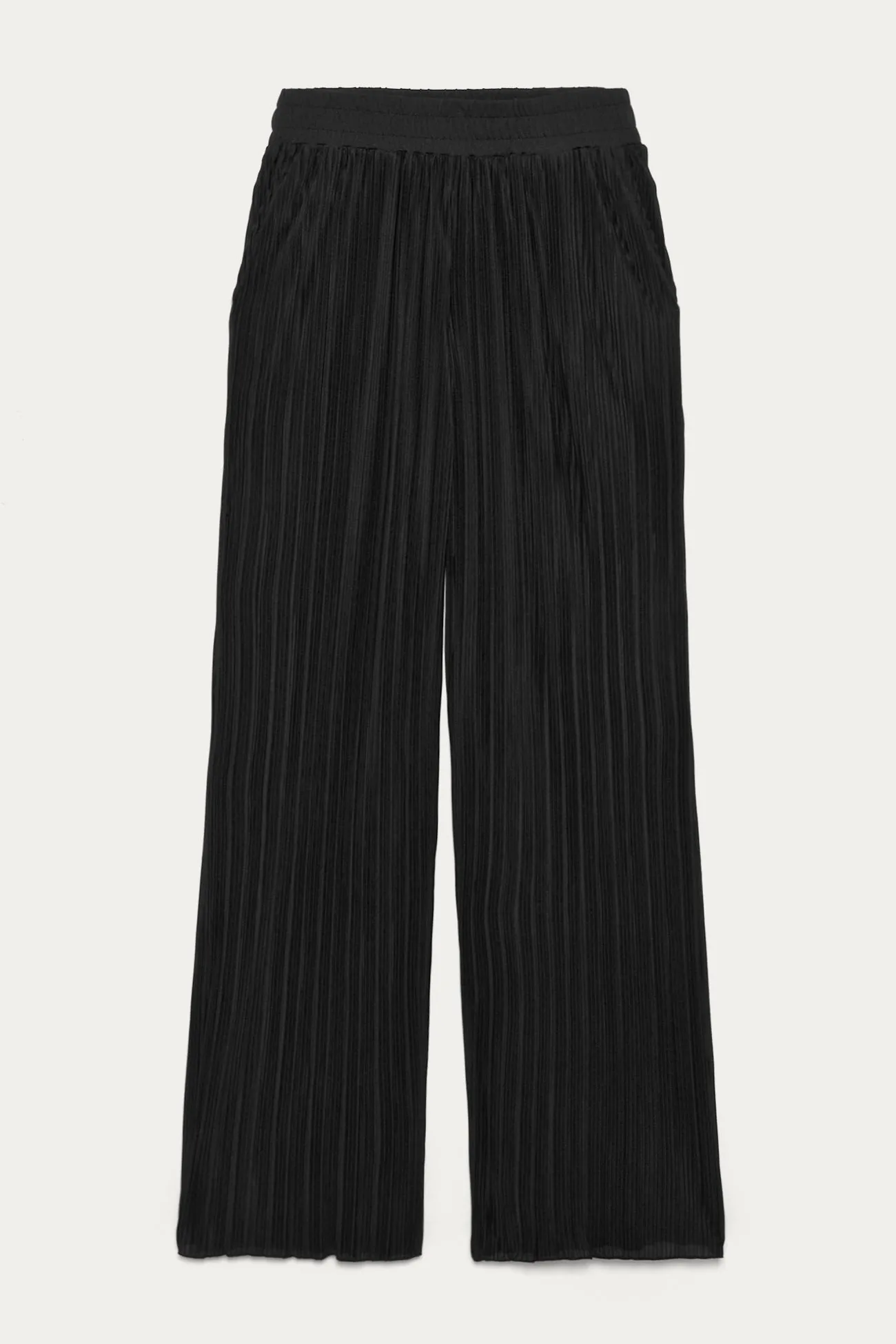 Pantalon large et plissé Femme - Noir