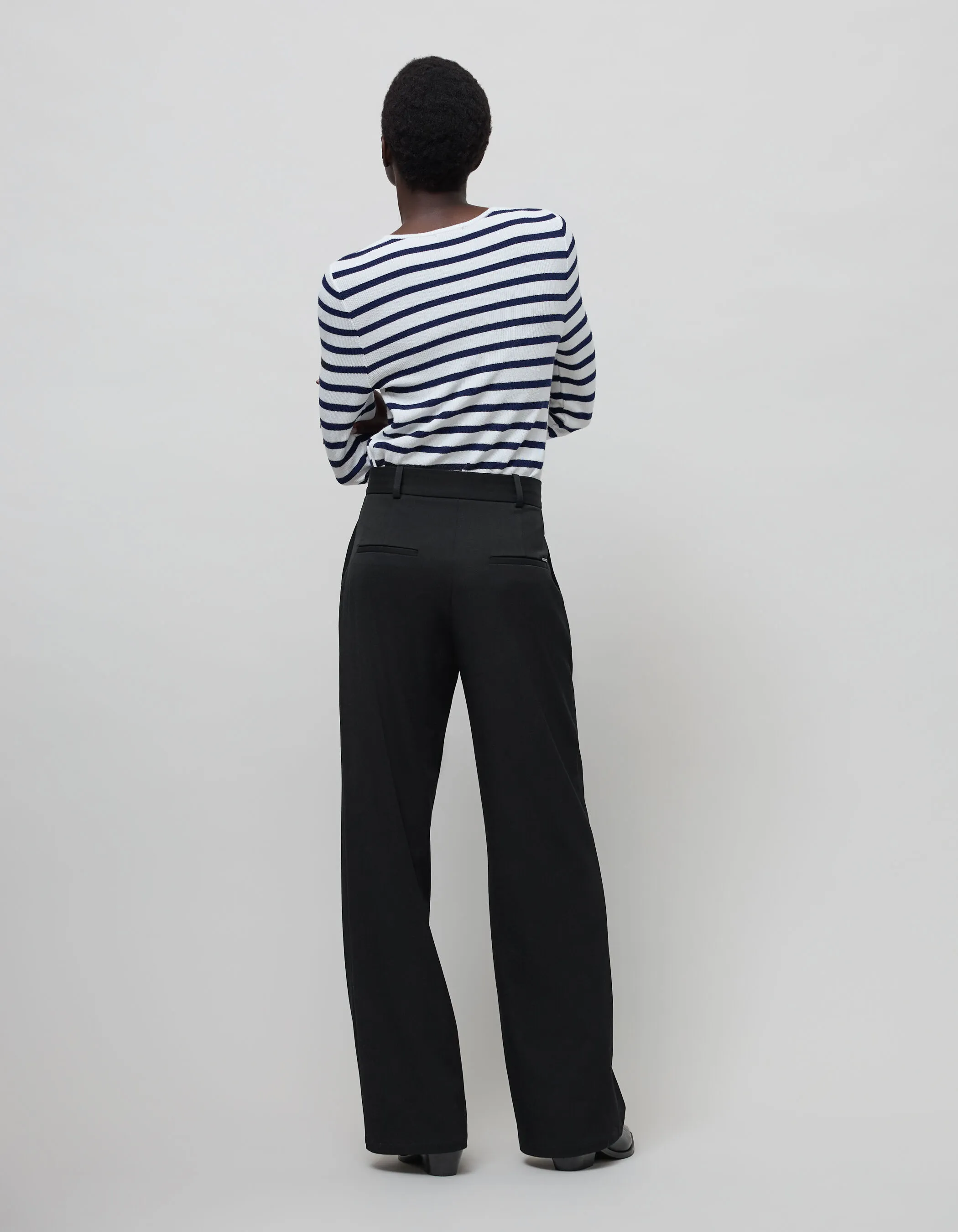 Pantalon large noir Femme