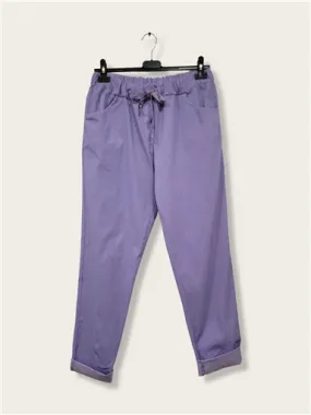 Pantalon Stretch C'Mélodie Été Lilas - Bleu Clair