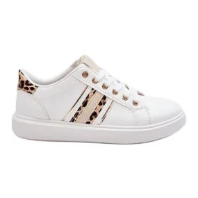 PG1 Chaussures de Sport Femme Imprimé Animal Blanc Rilee blanche
