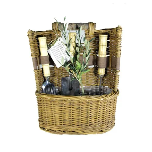 Plante ou arbre dans panier en osier personnalisé - CORBEILLE JARDIN