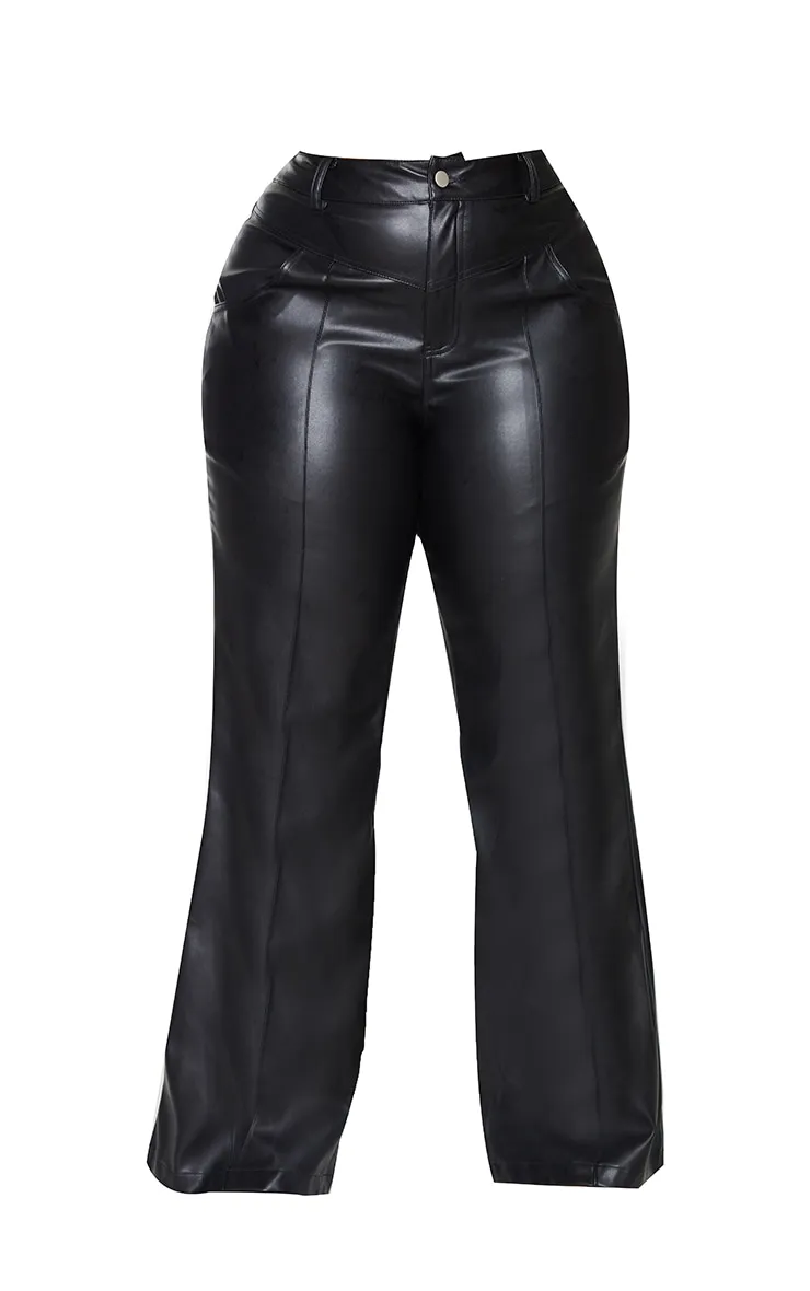 Plus Pantalon large  noir détail coutures