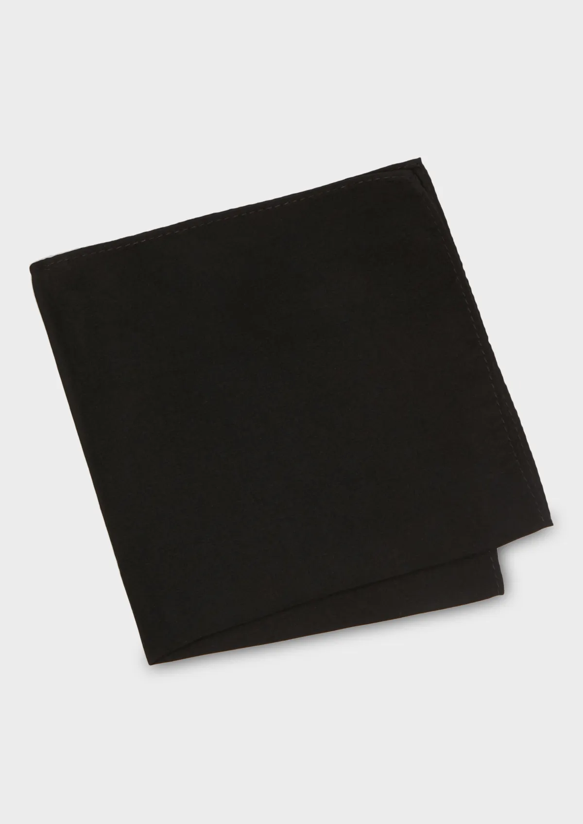 Pochette en soie unie noire