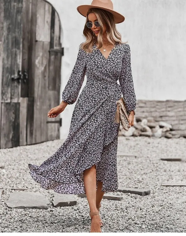 Robe Fleurie Portefeuille Fluide