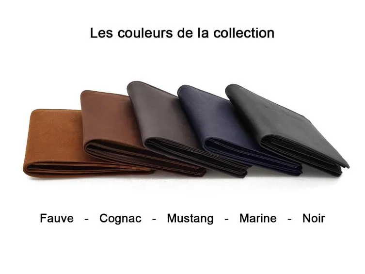 Sacoche à bandoulière en cuir fauve - 9008