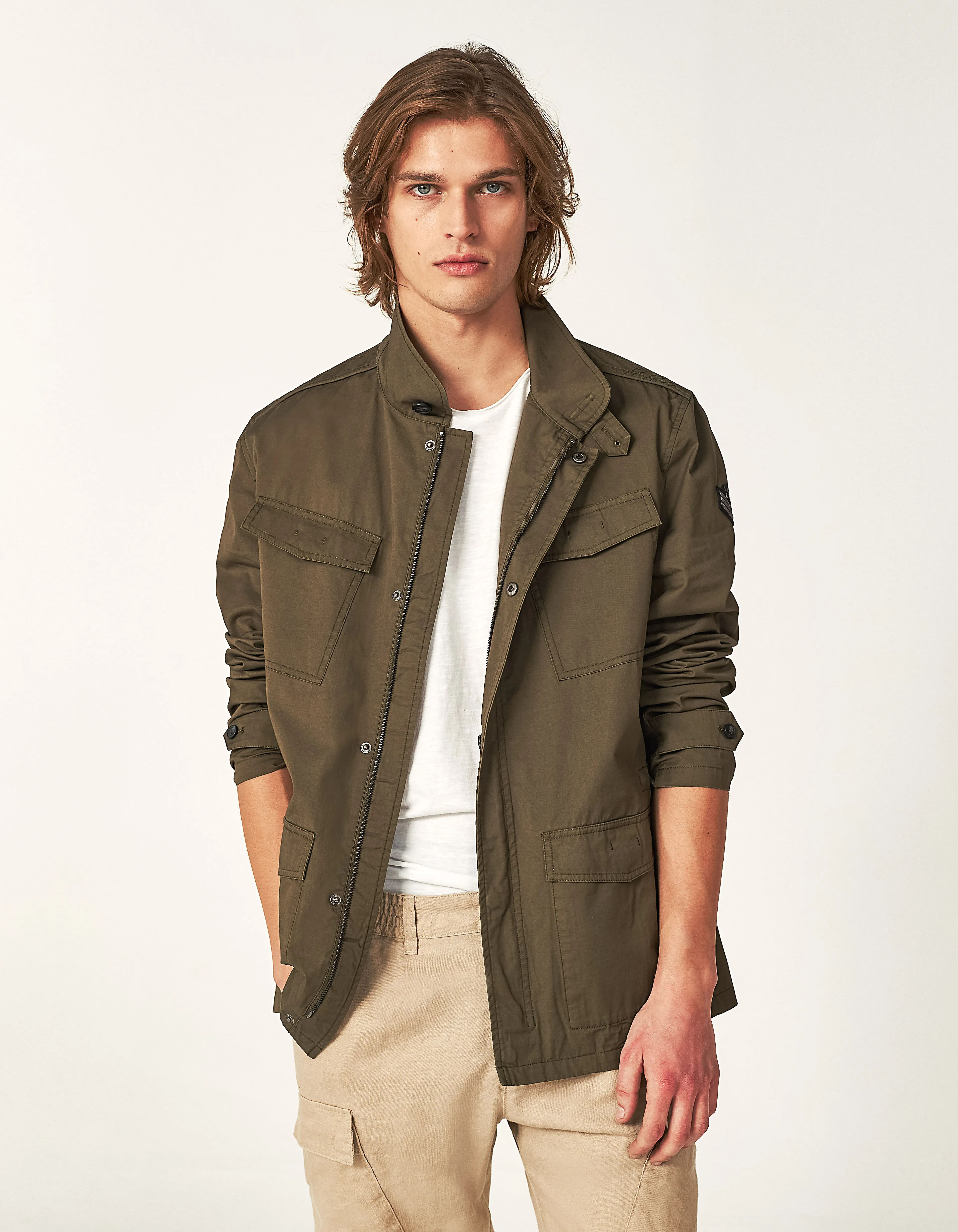 Saharienne kaki multi poches Homme