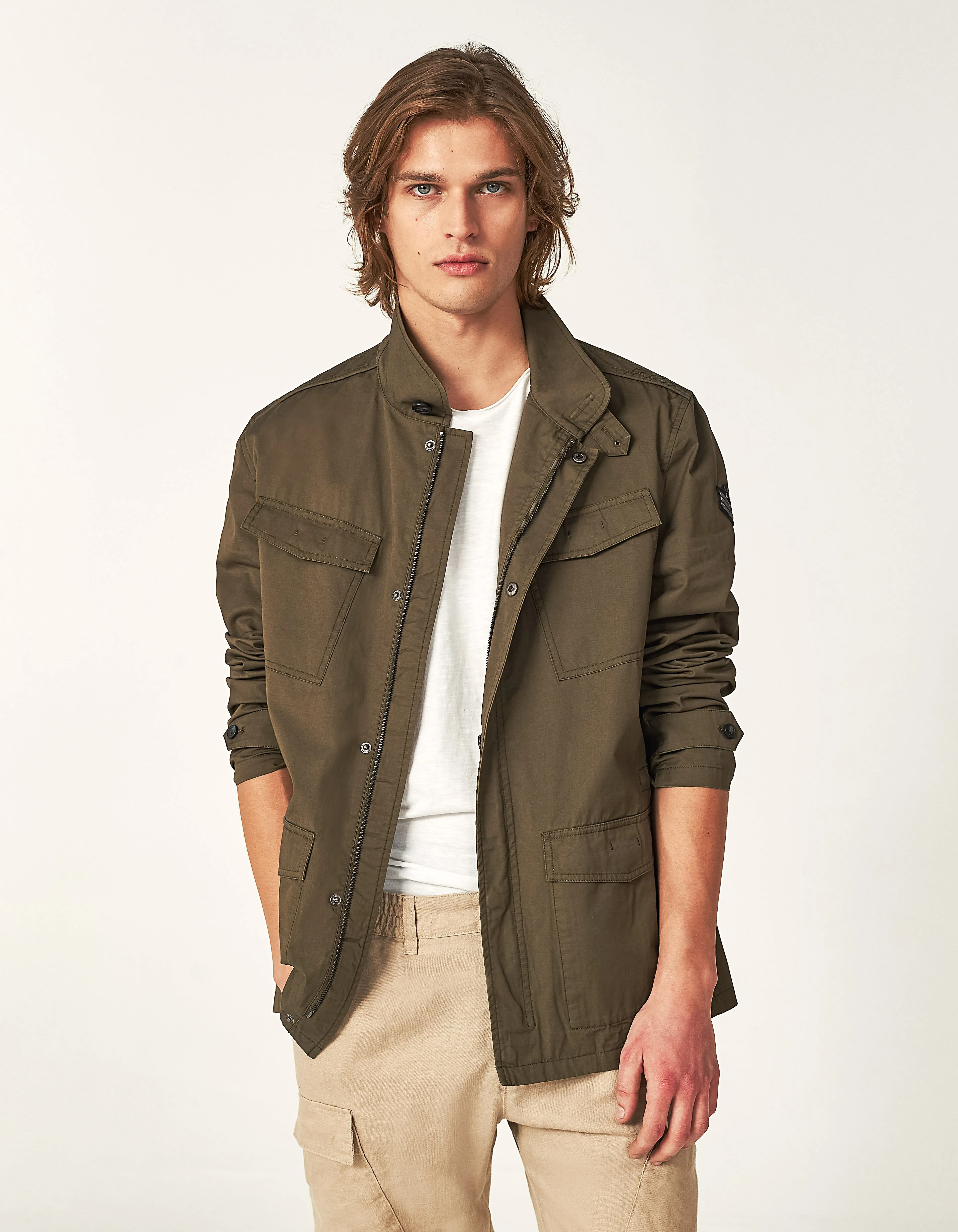 Saharienne kaki multi poches Homme