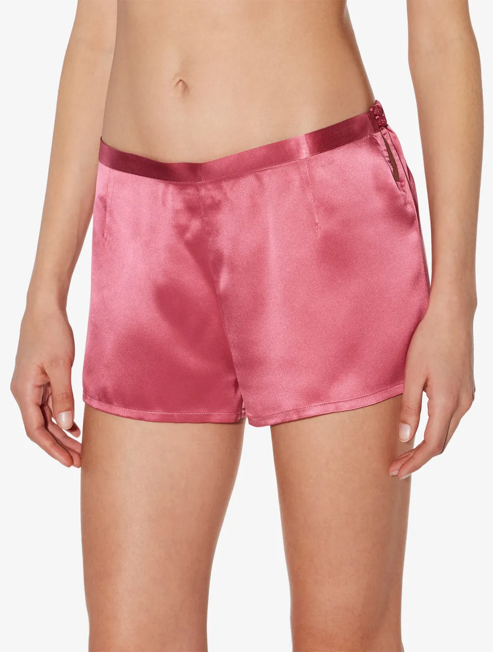 Short en soie rose orchidée
