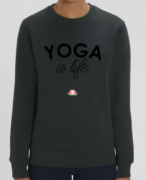 Sweat-shirt Yoga is life Par tunetoo