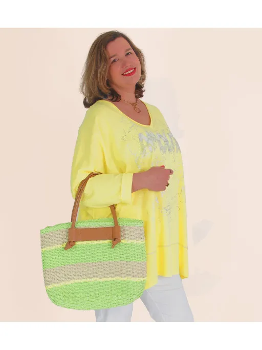 T-shirt  léger été ample FAVOLOSA jaune