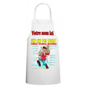 Tablier Anniversaire homme un an de plus personnalisable