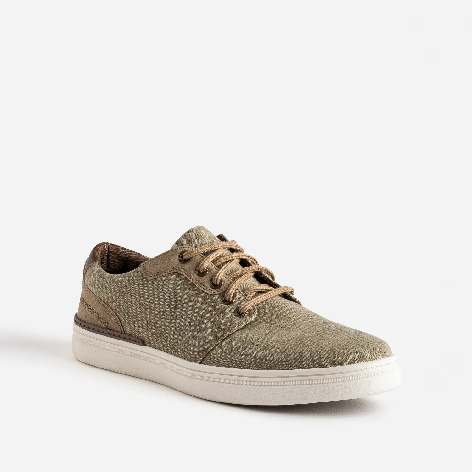 Tennis beige chiné en toile - Baskets / Tennis Homme | ERAM