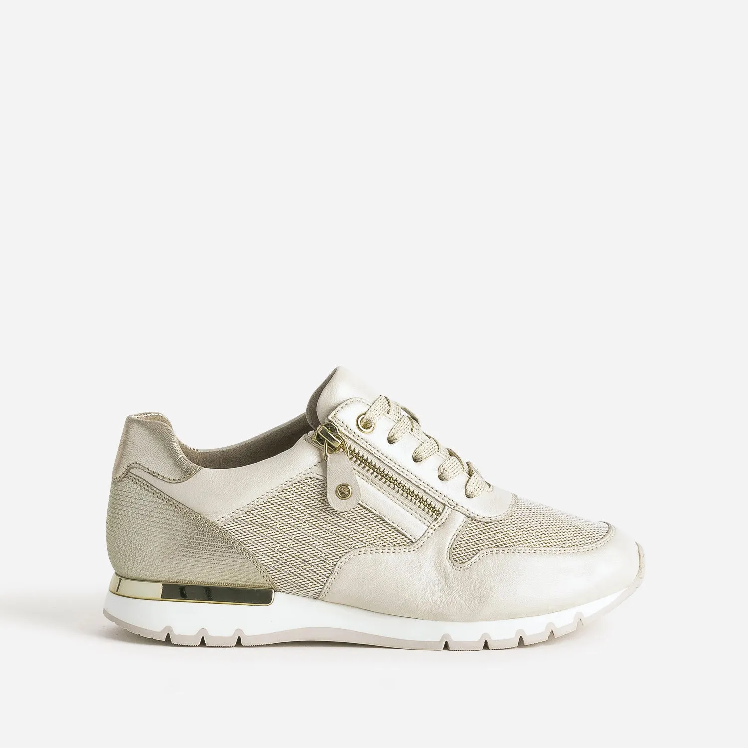 Tennis CAPRICE beige et textile pailleté - Baskets / Tennis Femme | ERAM
