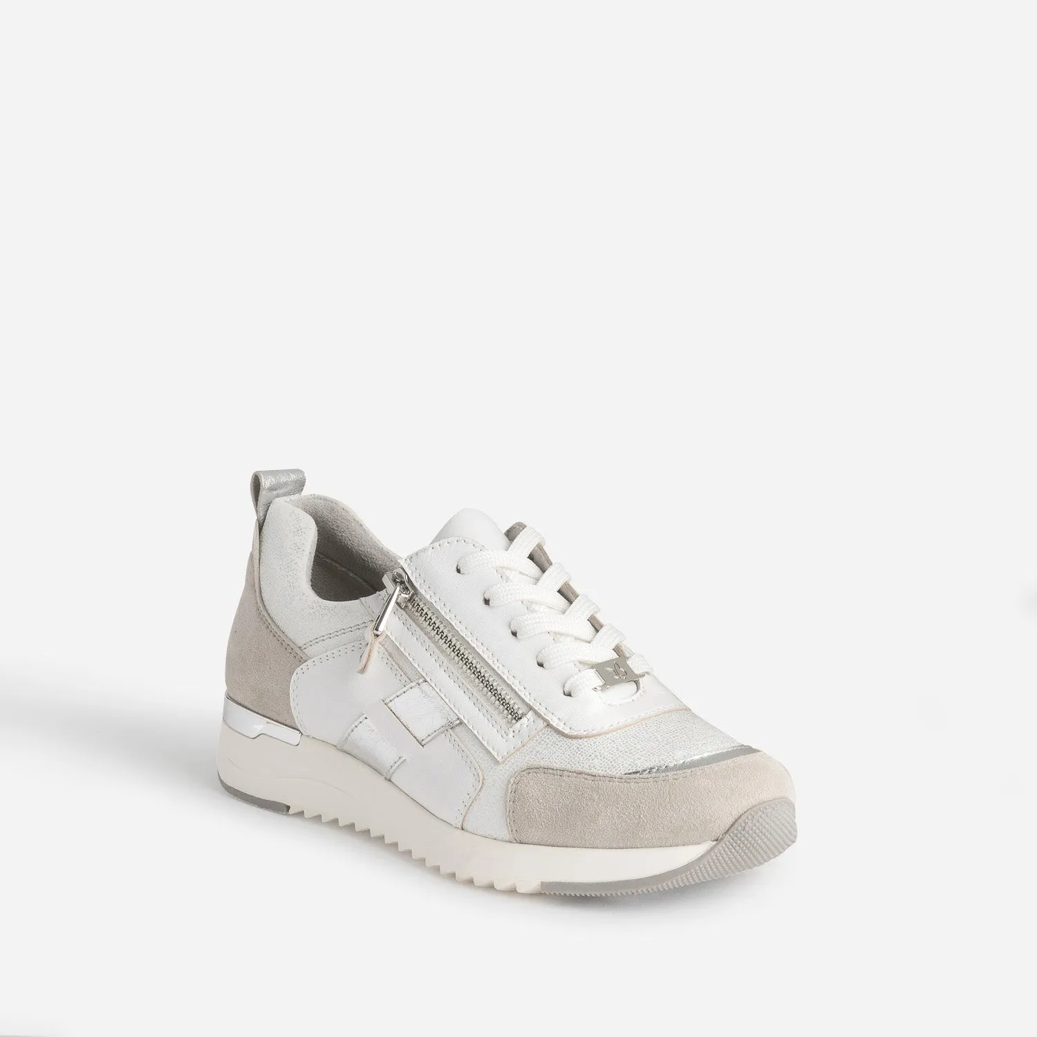 Tennis CAPRICE blanche, grise et argent - Baskets / Tennis Femme | ERAM