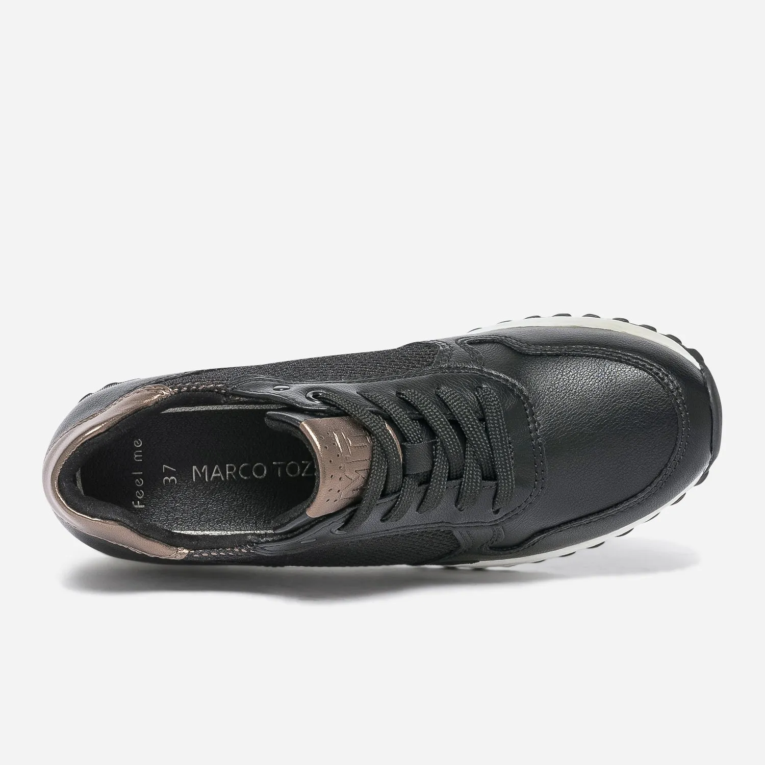 Tennis MARCO TOZZI noire et bronze - Baskets / Tennis Femme | ERAM