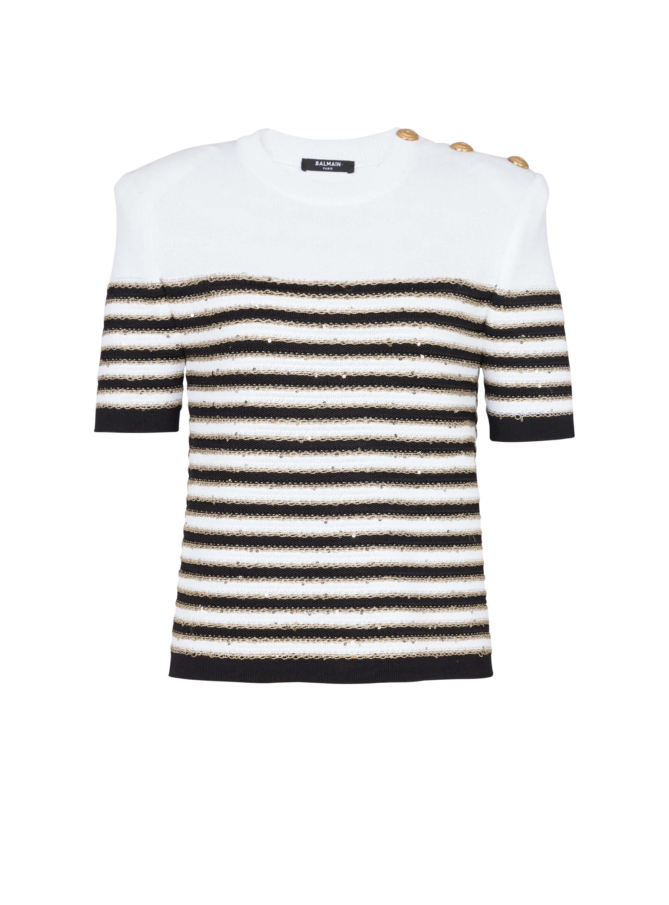 Top en maille à rayures