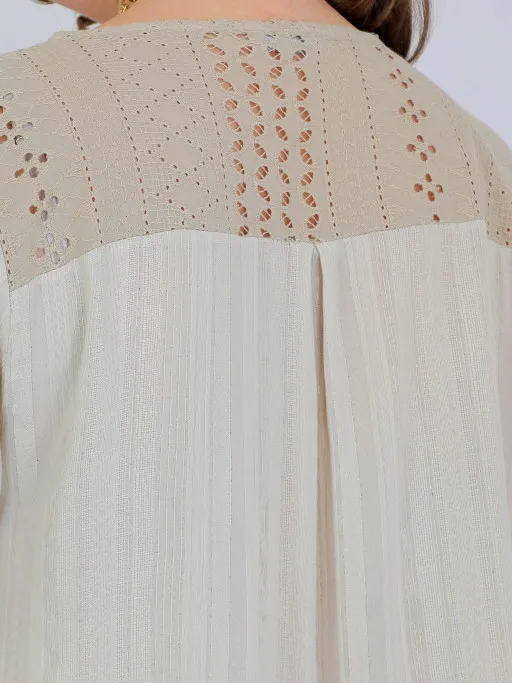 Tunique été dentelle ILARIA beige