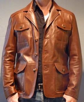 veste cuir homme